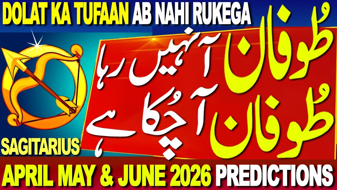 SAGITARIUS | APRIL MAY JUNE 2026 PREDICTIONS | TUFAAN A NAHI RAHA A CHUKA HAI | DOLAT KA BADA TUFAAN