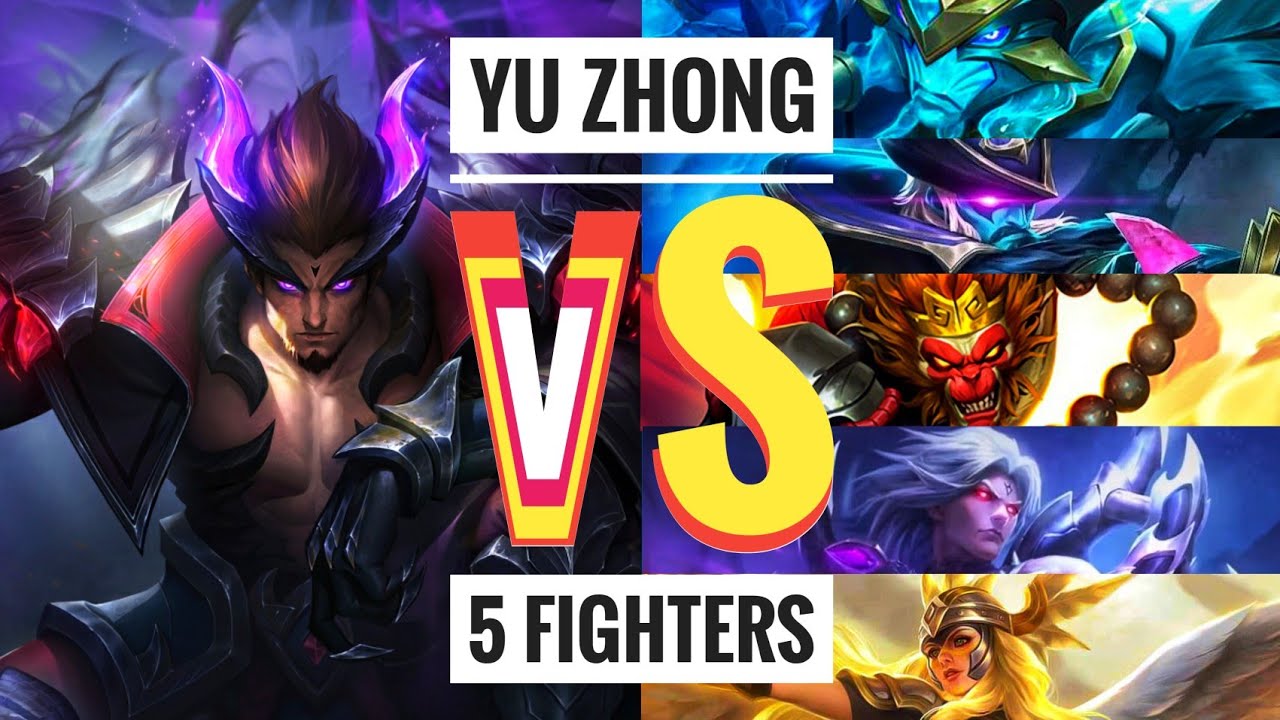 YU ZHONG VS 5 FIGHTERS | ALPHA ROGER SUN MARTIS FREYA | WHO WILL WIN | MOBILE LEGENDS BANG BANG