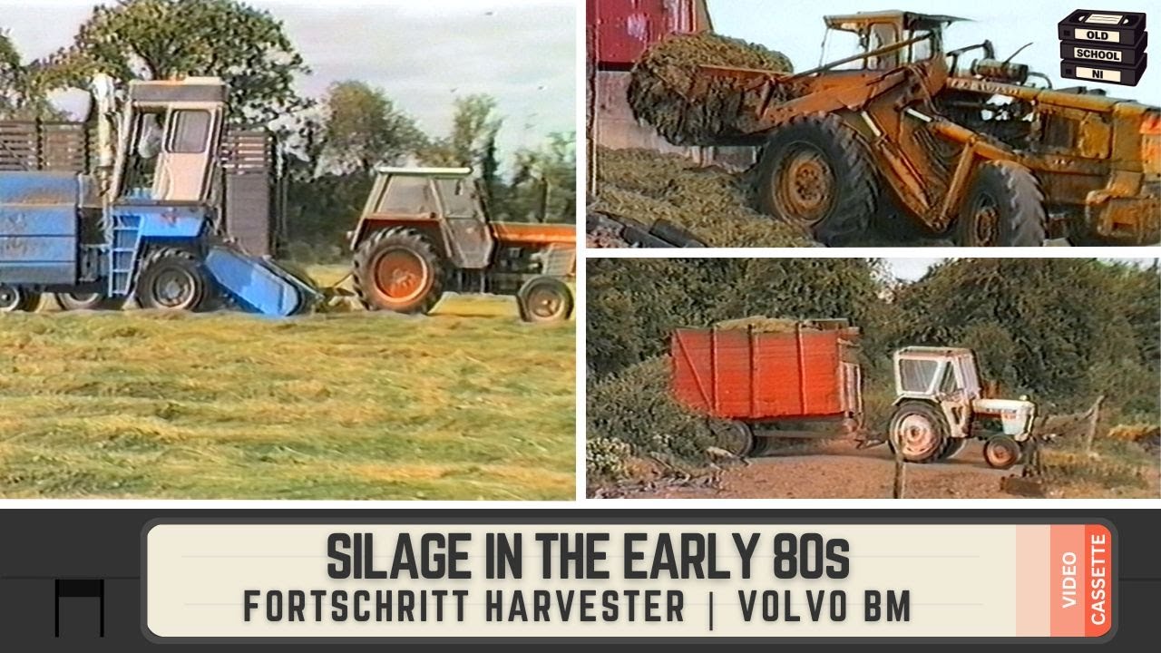 Classic Silage from the early 1980s with a German Fortschritt harvester + Volvo BM buckraking