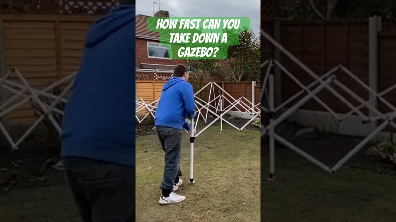 The gazebo take down race, GO! #gazebo #camping