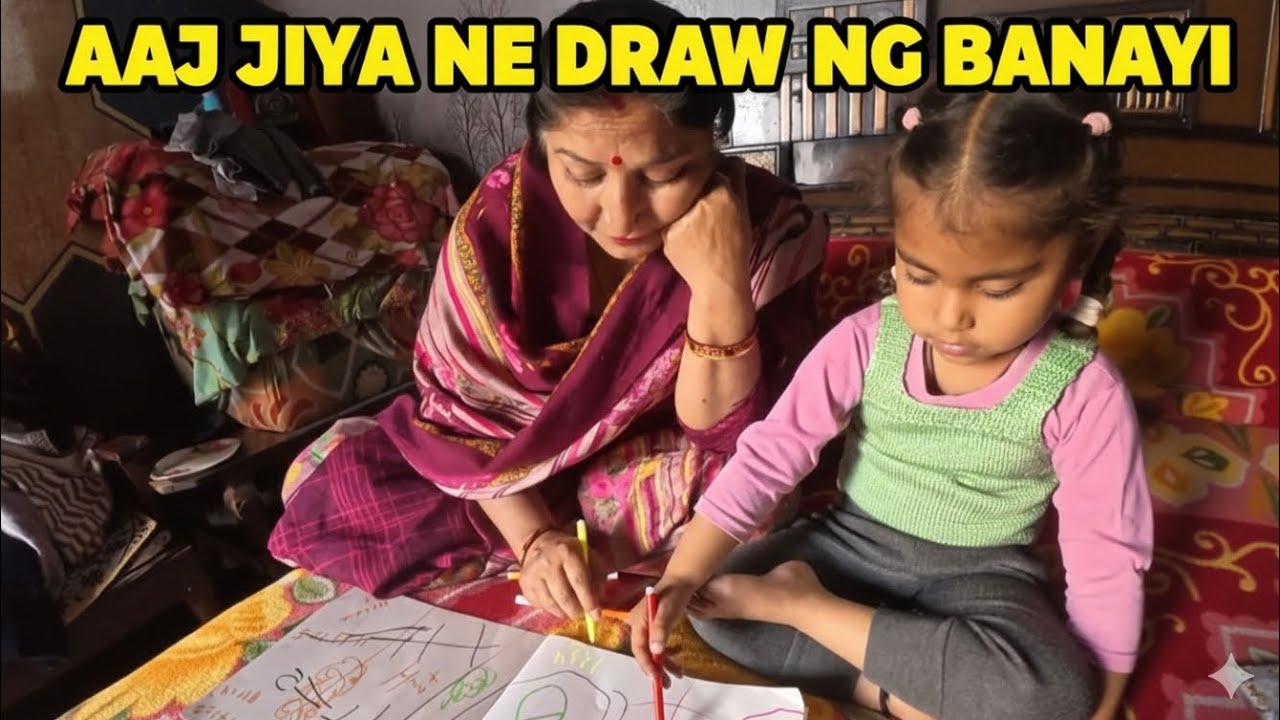 Aaj Jiya Ne Drawing Banayi! 🎨 | Khani Ghar Vlog ✨