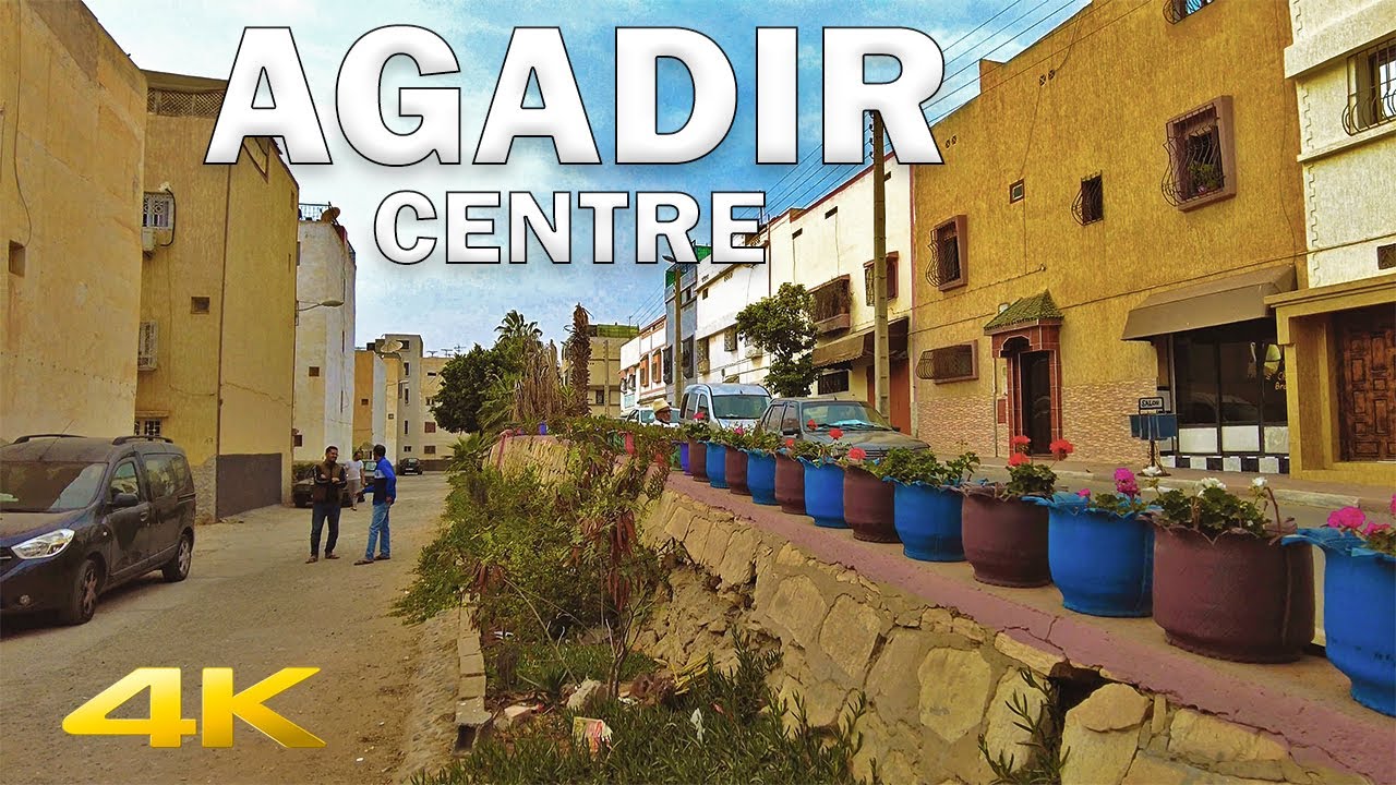 Agadir City Centre – Virtual Tour Away From Tourists【4K, 60fps】🇲🇦