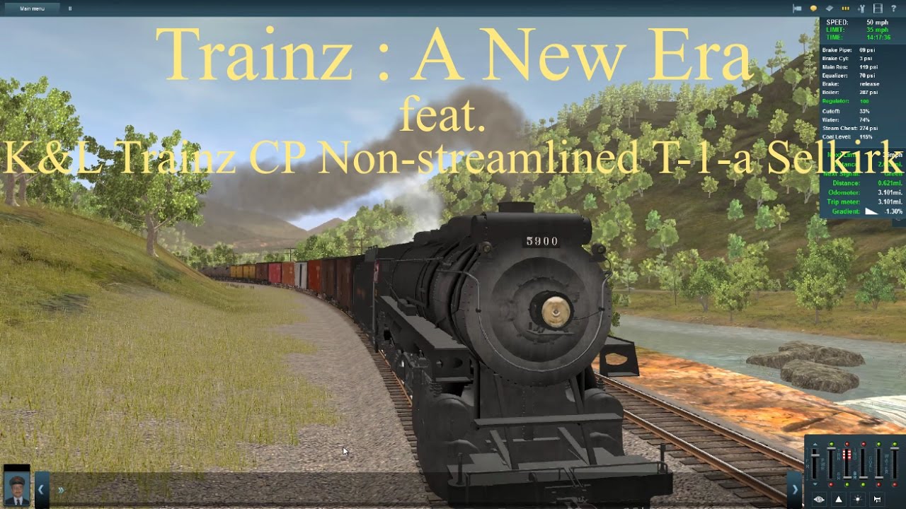 Trainz : A New Era feat. K&L Trainz CP Non-streamlined T-1-a Selkirk #5900