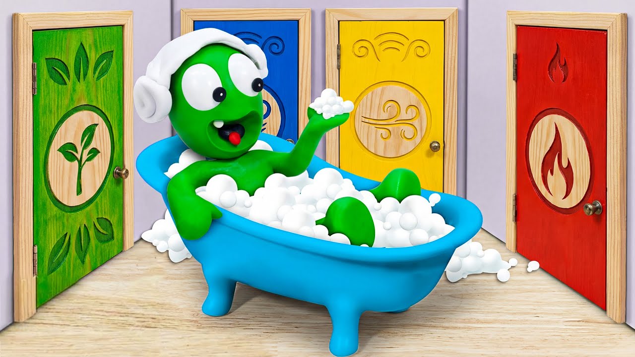 OMG! Pea Pea Tries the Crazy Elemental Bath Room — What Happens Next!