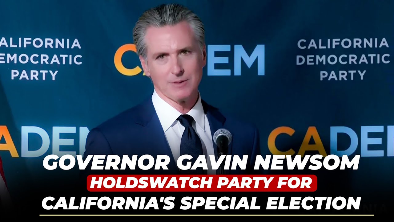 LIVE: Governor Gavin Newsom holds a watch party for California's special election on redistricting