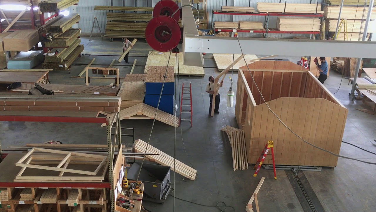 Shed Flooring - Wall - Roof Framing at Amish Factory