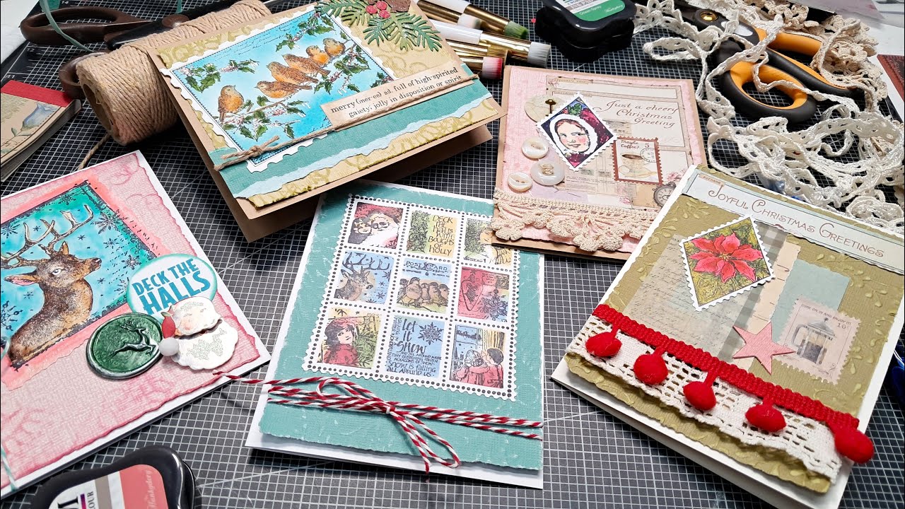 5 Cards, Endless Options, Use What You Have! Christmas Card Making Craft Along!