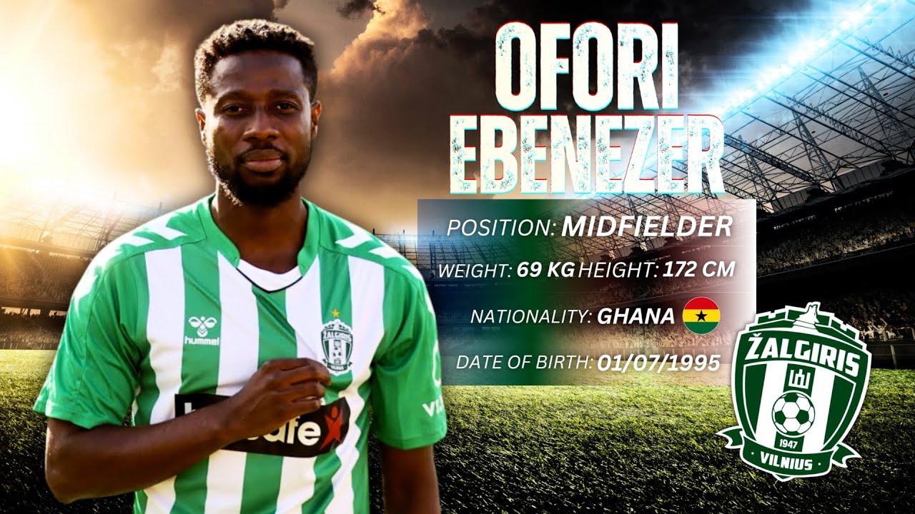 Ebenezer Ofori Best Highlights | 🇱🇹 FK Žalgiris & 🇩🇰 Vejle Boldklub &bull; Creative Midfielder🔥