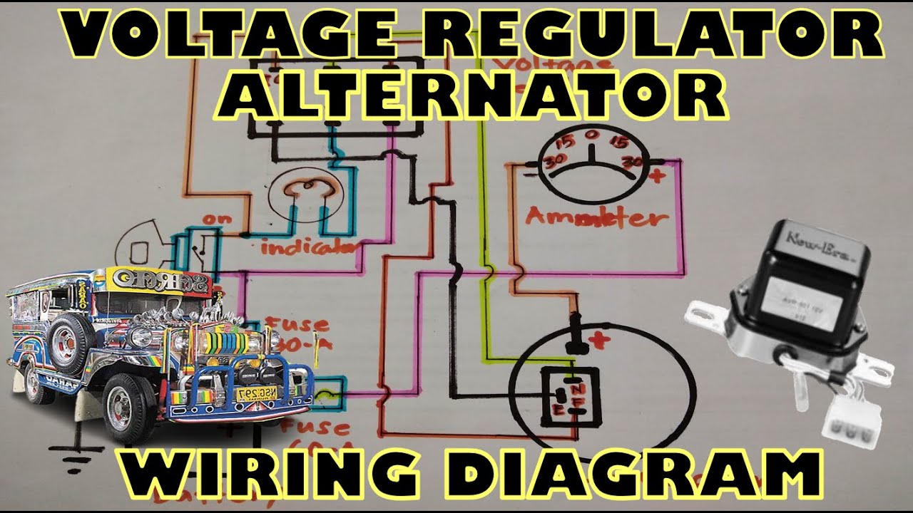 VOLTAGE REGULATOR ALTERNATOR WIRING DIAGRAM (PASS JEEP OWNER, TOYOTA REVO AND ANY OLD MODEL CARS)