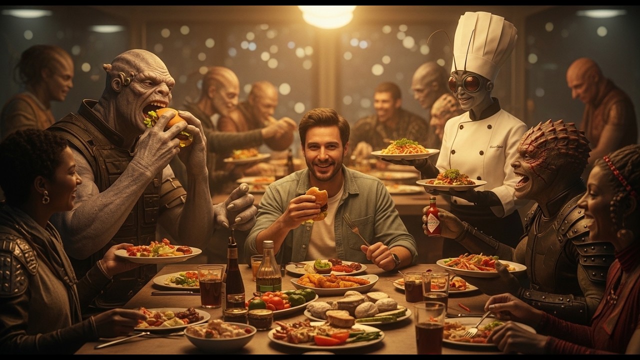 Aliens Mocked His Tiny Appetite—Until the Human Unleashed an Impossible Feast | HFY | Sci-Fi Stories