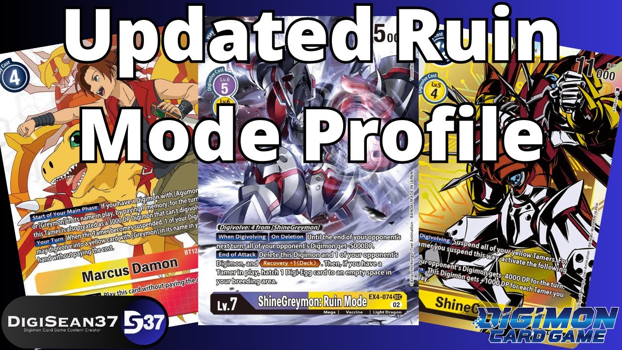 ShineGreymon Ruin Mode Turbo Deck Profile | Digimon Card Game | BT15 Exceed Apocalypse