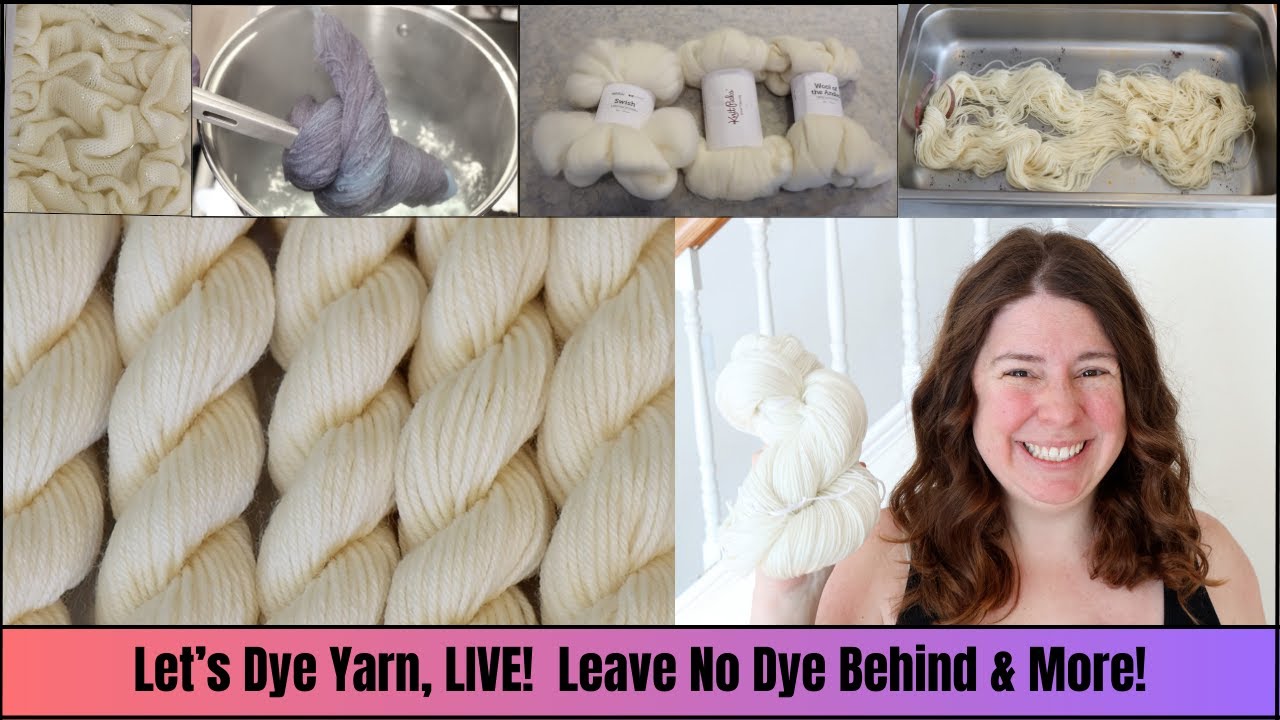 Let's Dye Some Yarn, LIVE! Leave No Dye Behind and More