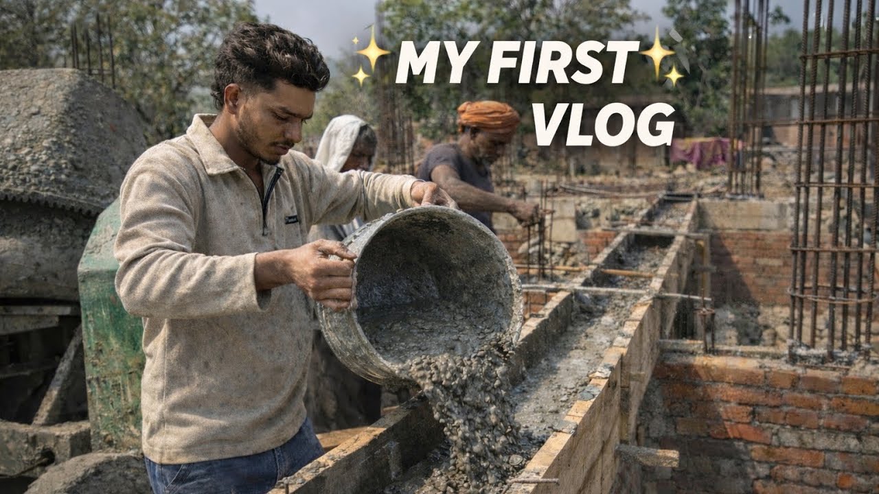 Ghar Ki Beam Ki Dhalai 🏠 | Full Construction Vlog