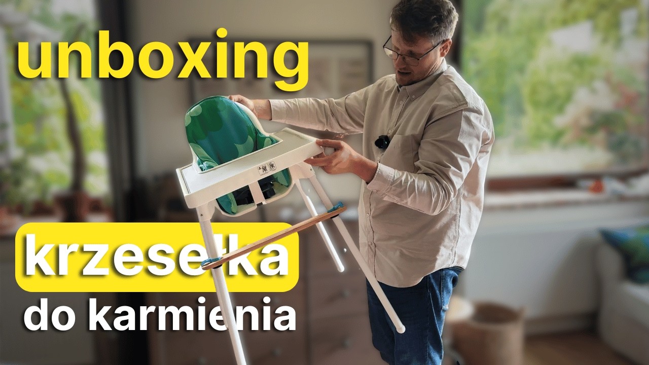 jak zmontować KRZESEŁKO do karmienia IKEA Antilop, dokupiliśmy osobno podnóżek | unboxing