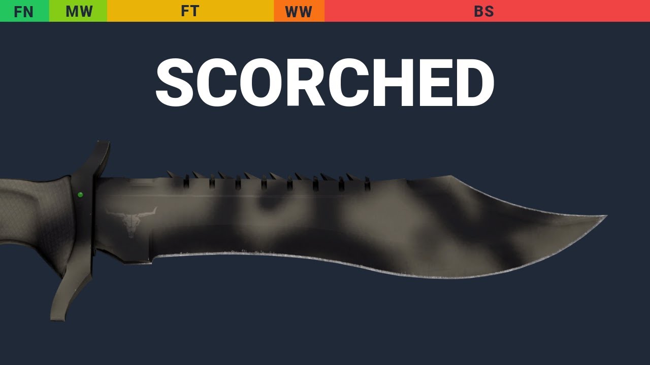 Bowie Knife Scorched - Skin Float And Wear Preview