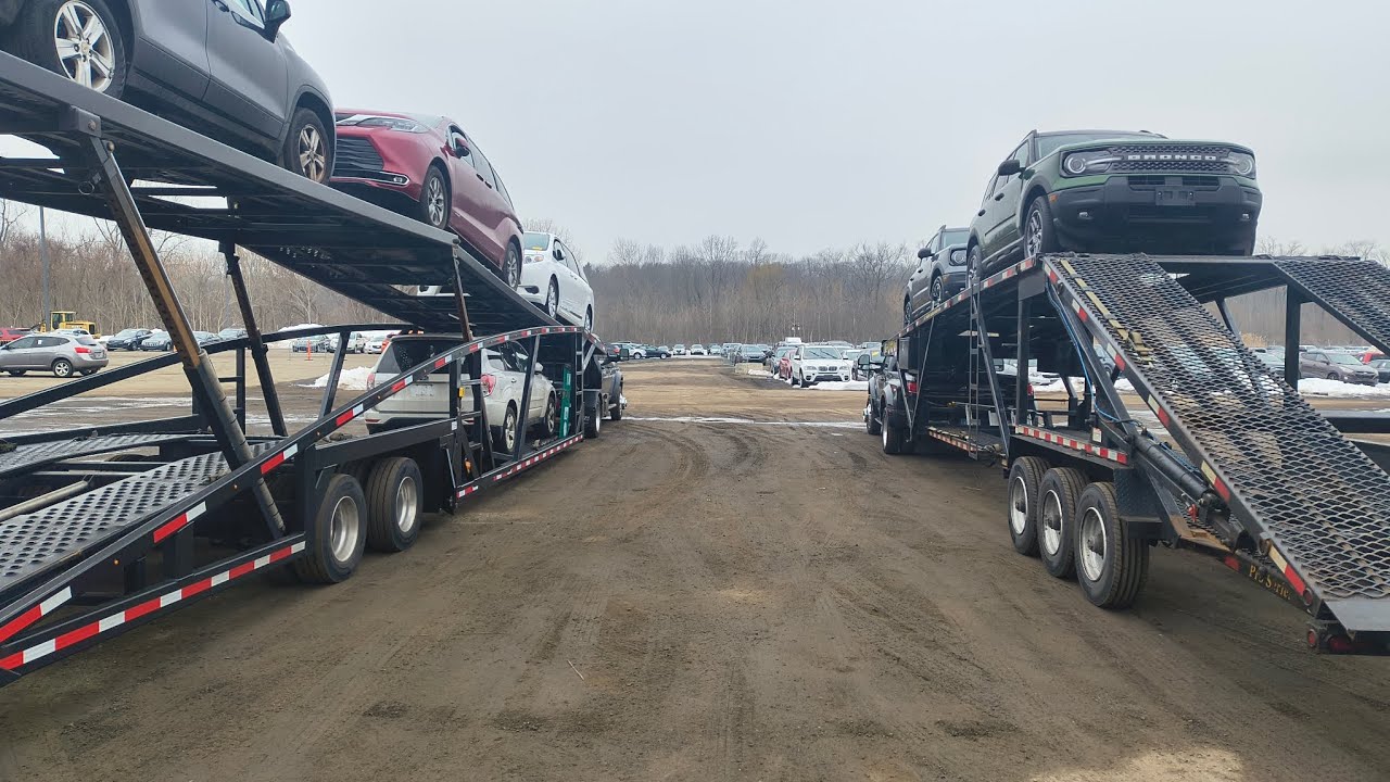 DRIVER HITS SNOWBANK | GNW 600 TRAILER VS KAUFMAN MINI 5 