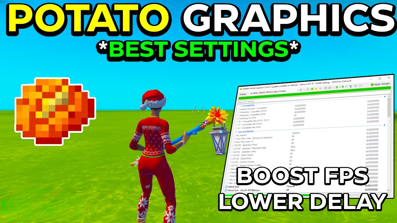 *BEST* Nvidia Profile Inspector Settings (Potato Graphics in Fortnite)