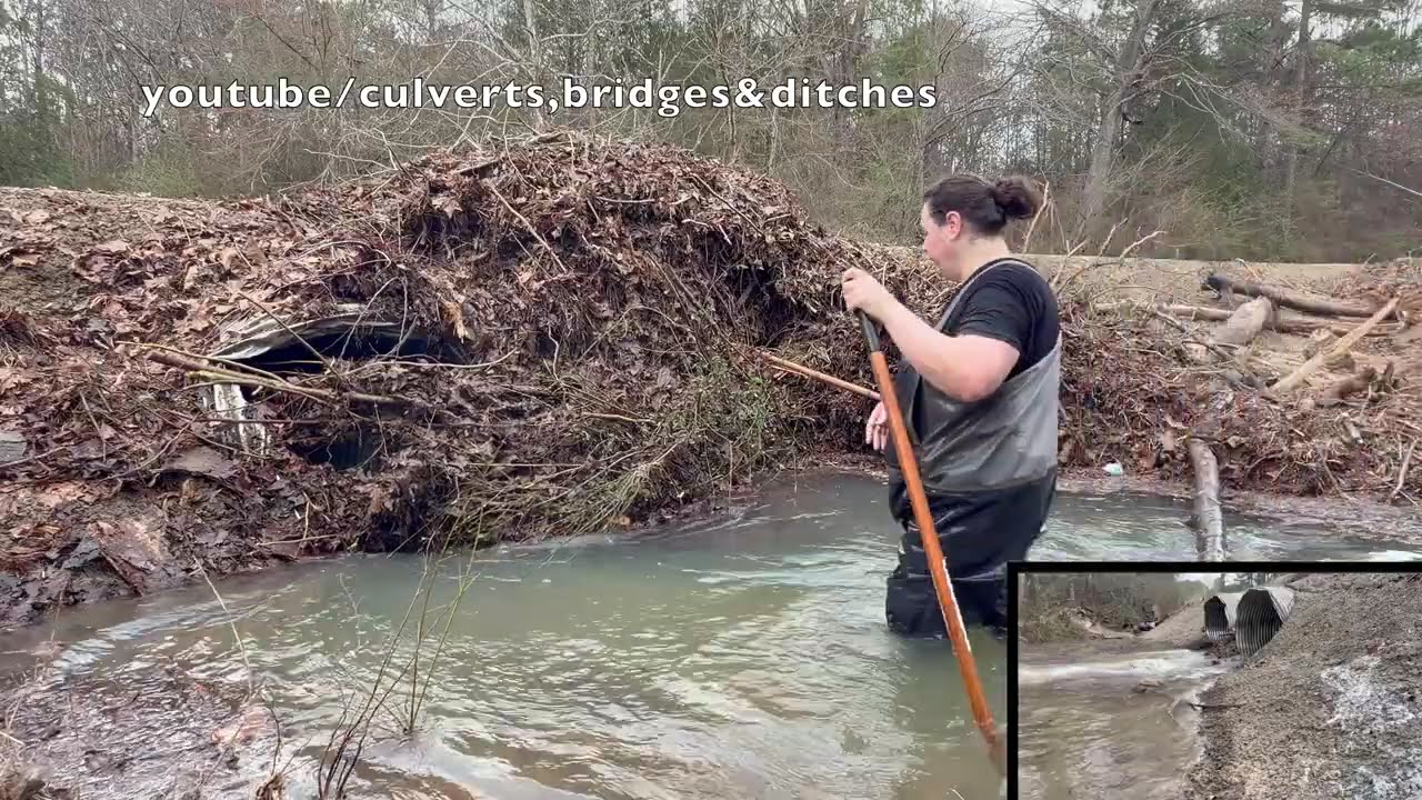 UNCLOGGING CULVERTS WITH MASSIVE DEBRIS PILE! PART 2! 02/2026