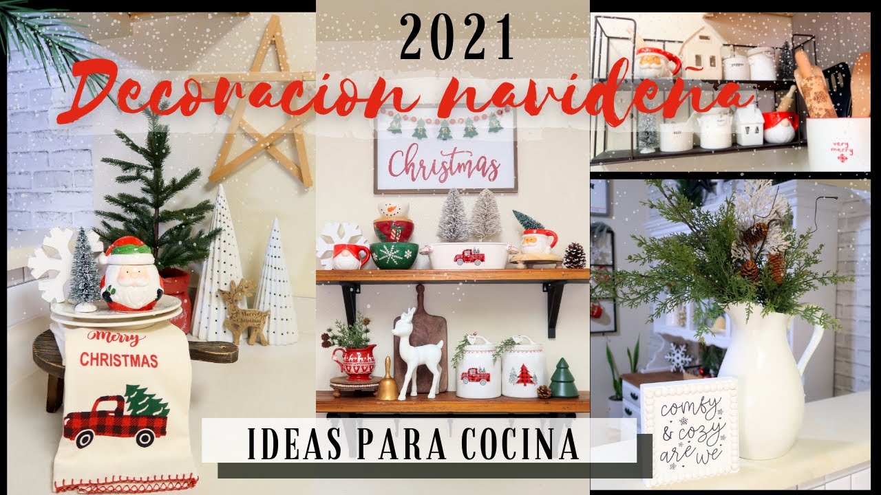 DECORACION navideña 2021🧑🏻‍🎄IDEAS para DECORAR la COCINA⎟CHRISTMAS 2021⎟DECORACIONES NAVIDEÑAS
