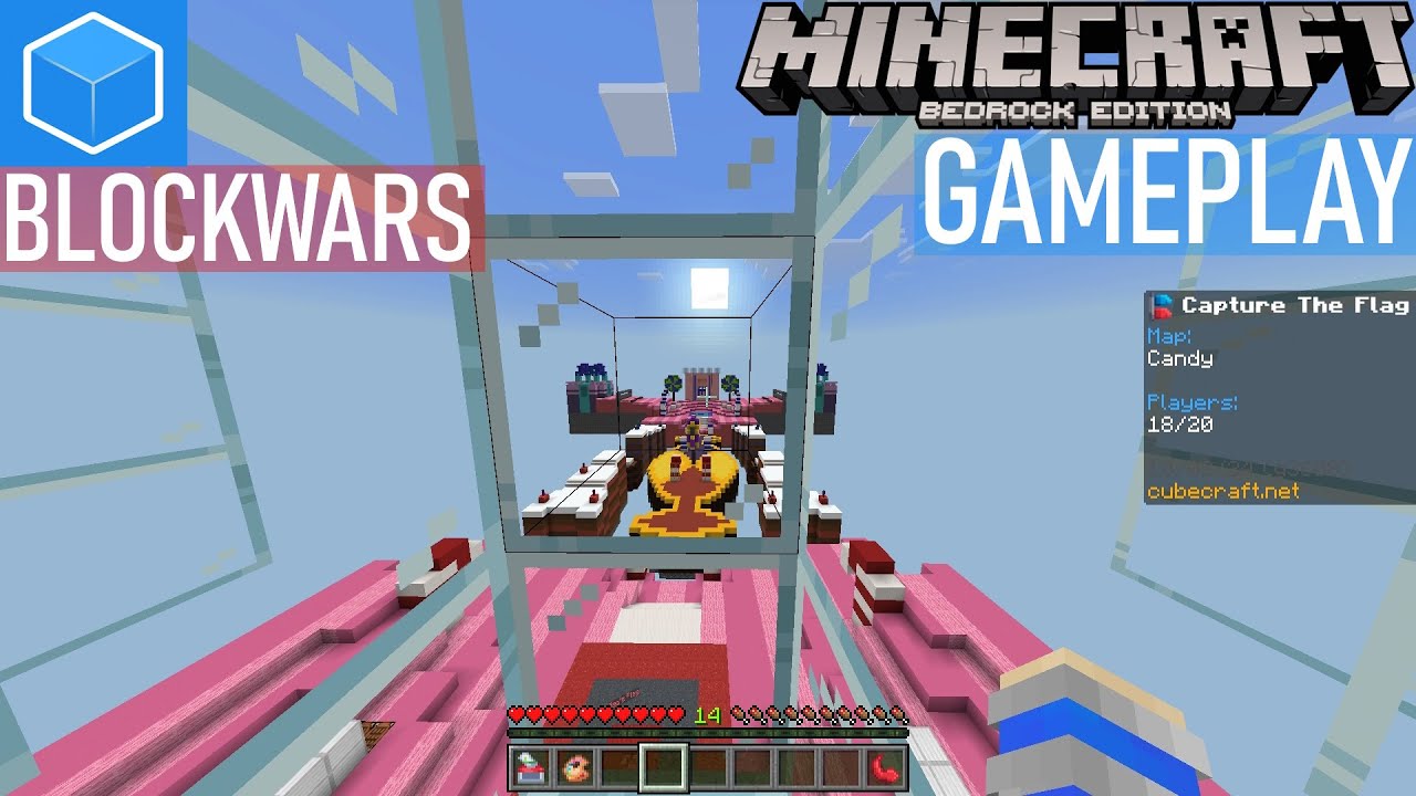 BLOCKWARS (CTF) GAMEPLAY - CUBECRAFT MINECRAFT BEDROCK