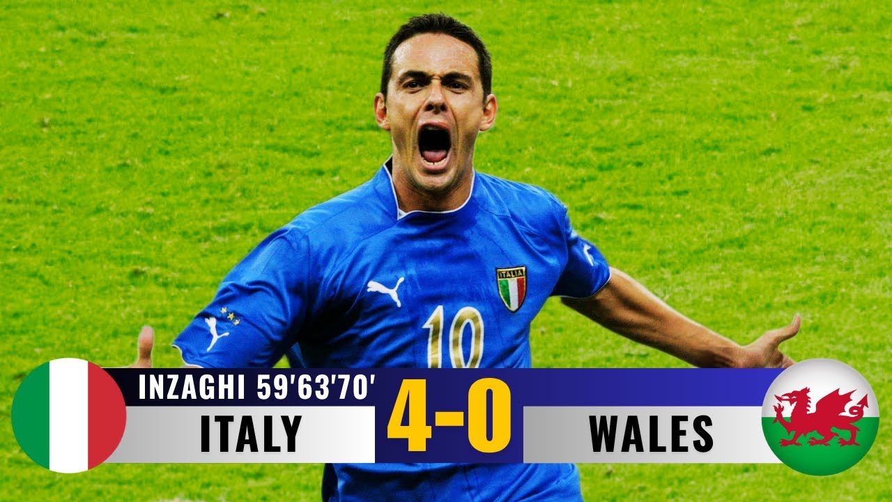 Superpippo Inzaghi Magical Hattrick! vs Wales 2003 Euro Qualifiers