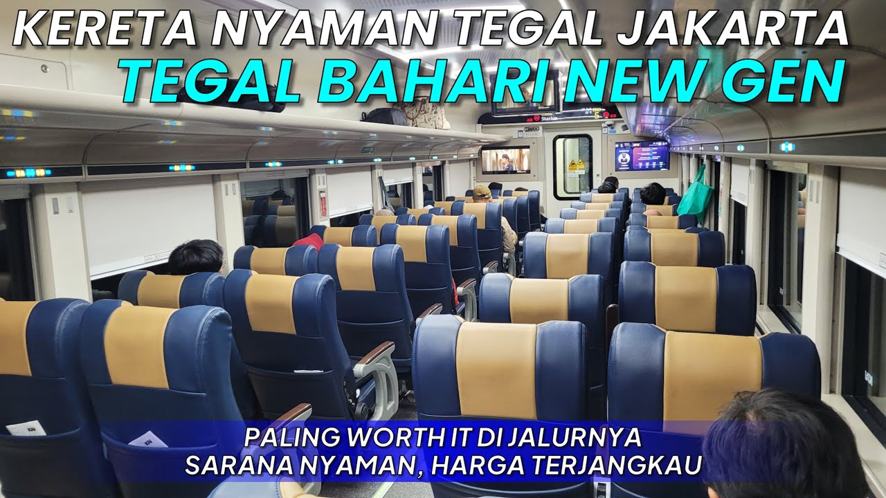 TEGAL JAKARTA PALING WORTH IT DENGAN KERETA TERBARU ‼️ Naik KA Tegal Bahari Ekonomi New Generation
