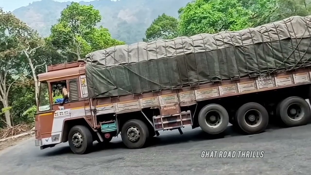 Sounds of tons on dangerous ghat road ! #ghat #road #driving 