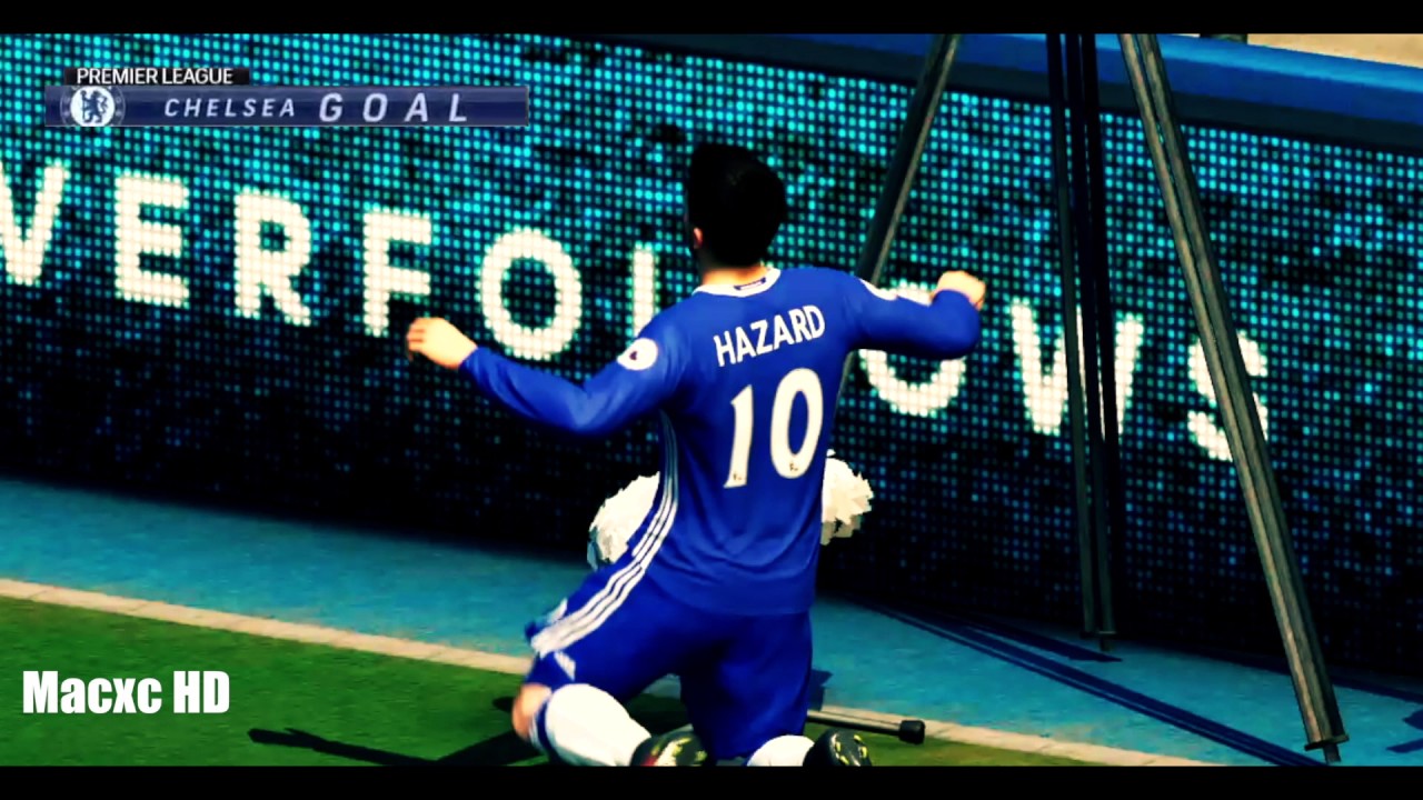 EDEN HAZARD GOAL VS ARSENAL 4/2/2017 [FIFA 17 REMAKE]