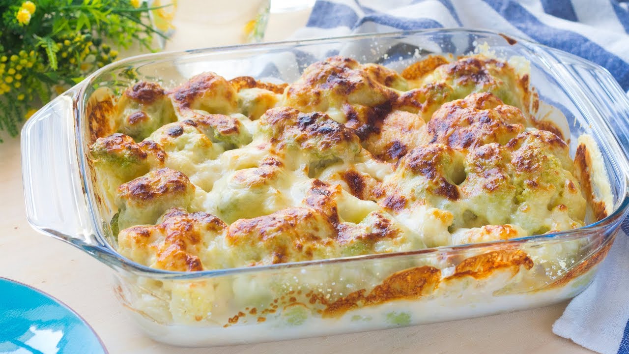 Cavolfiore Gratinato al Forno con Besciamella Fatta in Casa - Ricetta Facile - 55Winston55