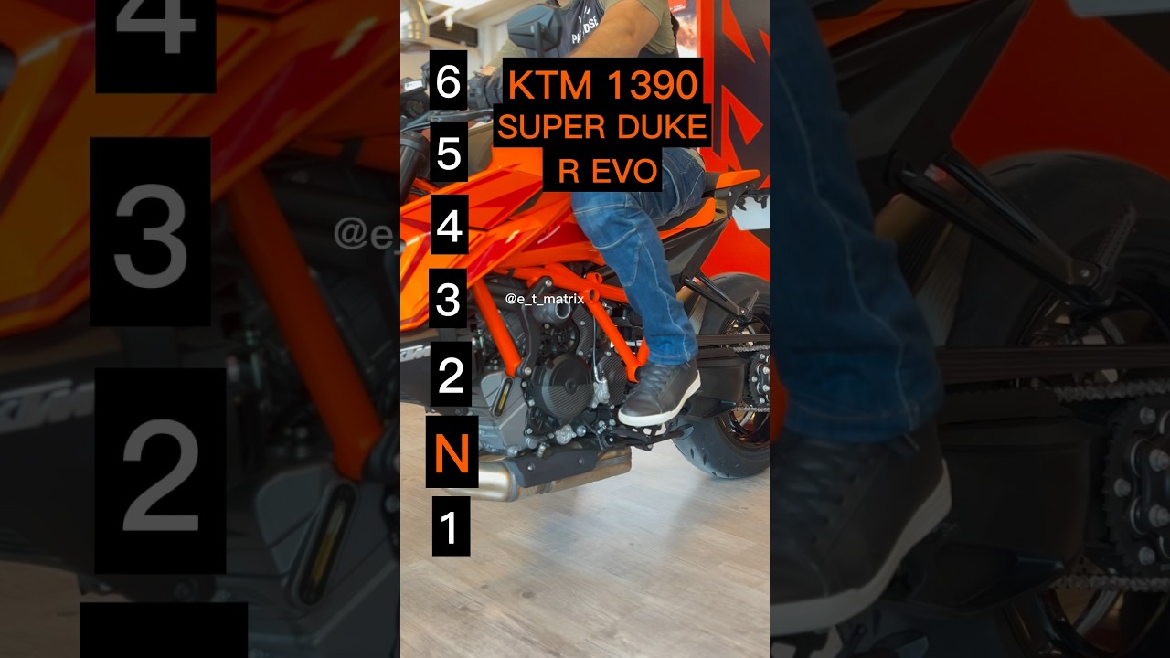 Maximum speed for each gear on a KTM 1390 SUPER DUKE R EVO