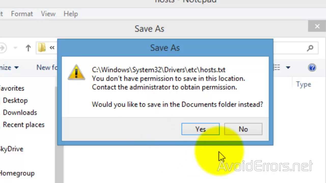 How To Edit Hosts File in Windows 8