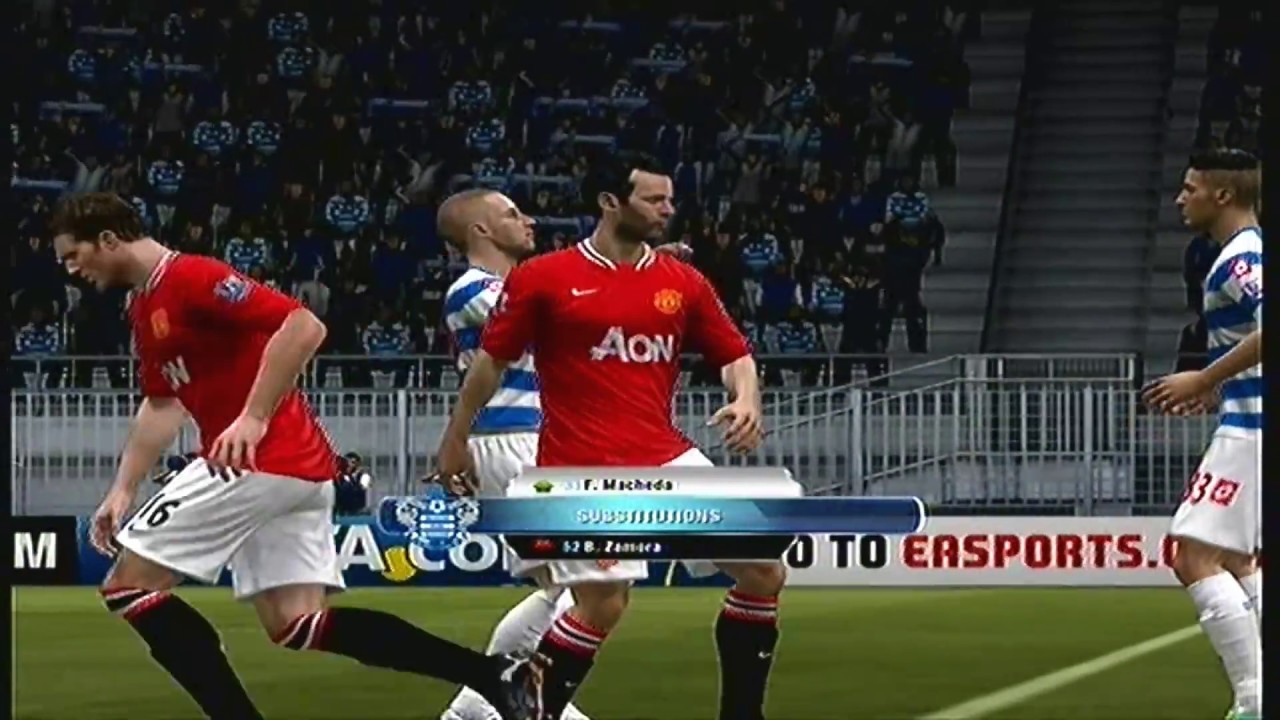 FIFA 12  Gamplay  MAN U VS QPR LIVE