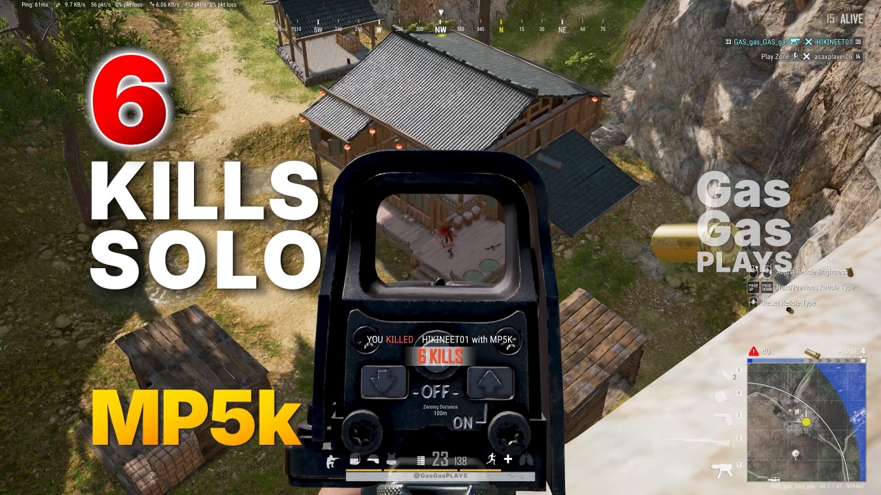 6 KILLS Solo PUBG 🔥 MP5K Close Range + M24 119m Snipe | No Commentary | GasGas Plays