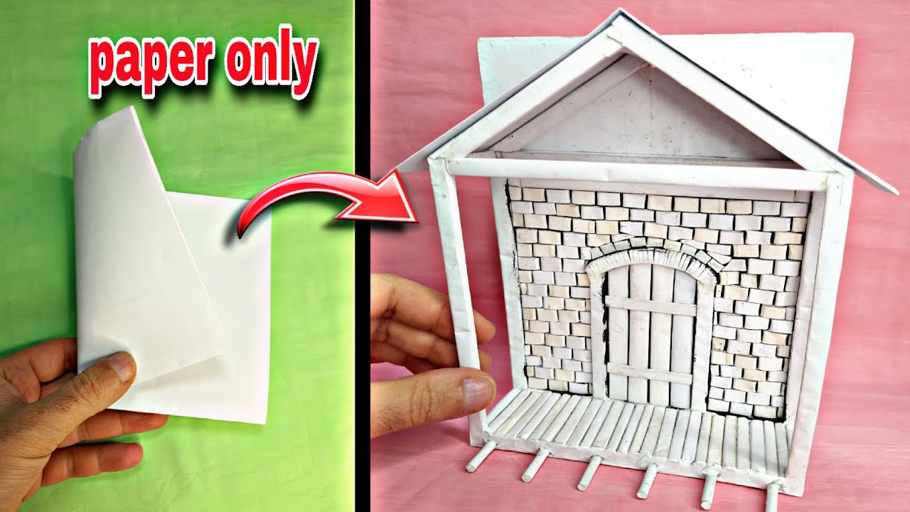 building a house using paper only | how to make cool things out of paper