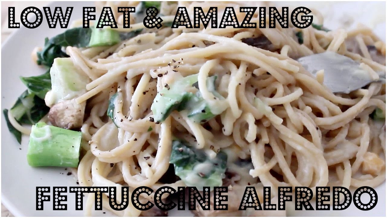 AMAZING LOW FAT FETTUCCINE ALFREDO | Cheap Lazy Vegan