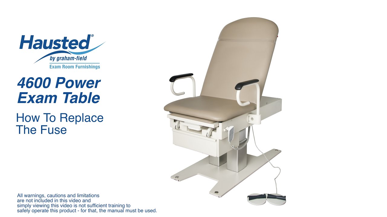 Hausted&reg; 4600 Power Exam Table: How To Replace The Fuse