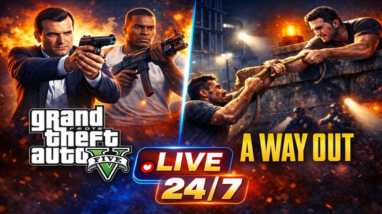 GTA 5 ❌ A Way Out | LIVE 24/7 Prison Escape & Crime Action