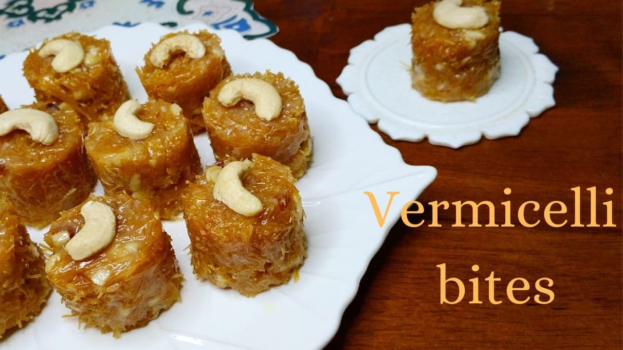 VERMICELLI BITES || EASY AND QUICK ARABIAN SWEET || SEMIYA SWEET RECIPES