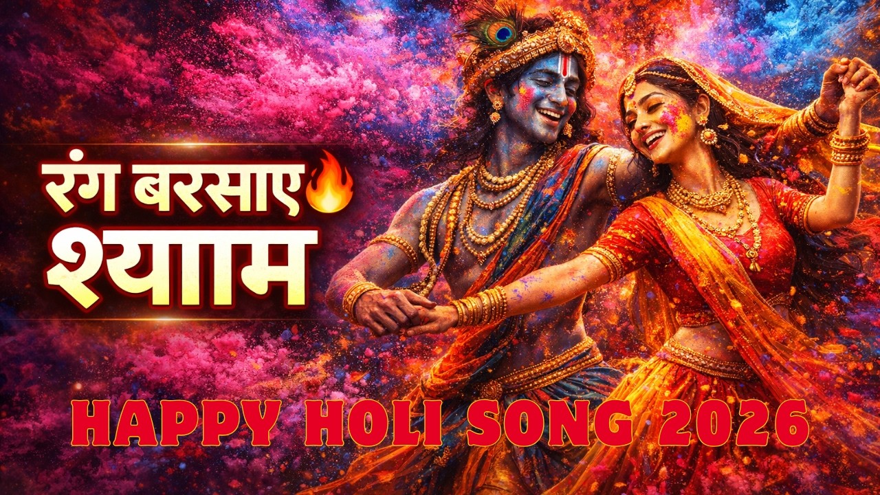 Vrindavan Mein Rang Barsaye Shyam | Radha Krishna Holi Dance 2026 | 5:55 Min Cinematic Bhajan