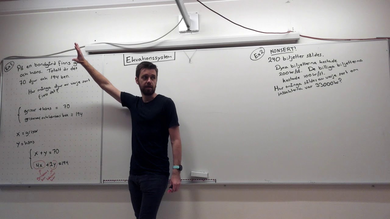 Matematik 2b, 3.2. Ekvationssystem: PROBLEMLÖSNING / TILLÄMPNINGAR