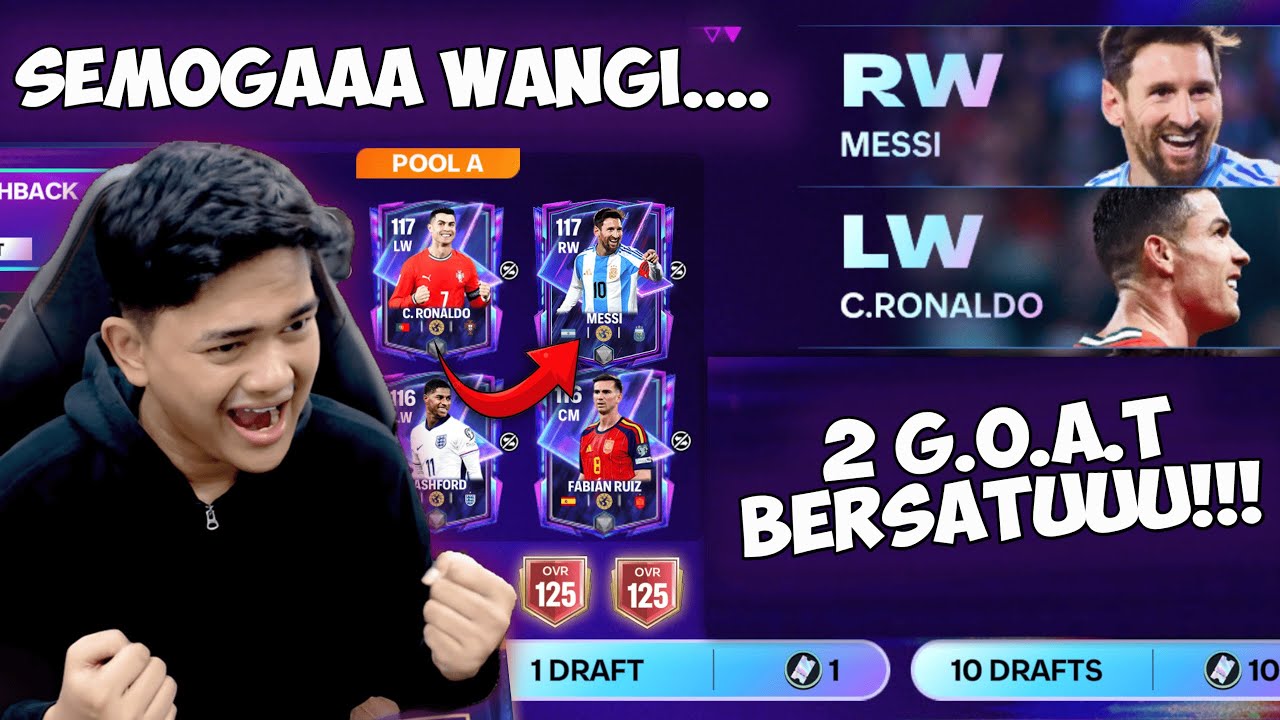 MAKKKK AKU MAU 2 G.O.A.T CRISTIANO RONALDO & LIONEL MESSI BERSATU! SEMOGA WANGI!! - EA FC MOBILE 26