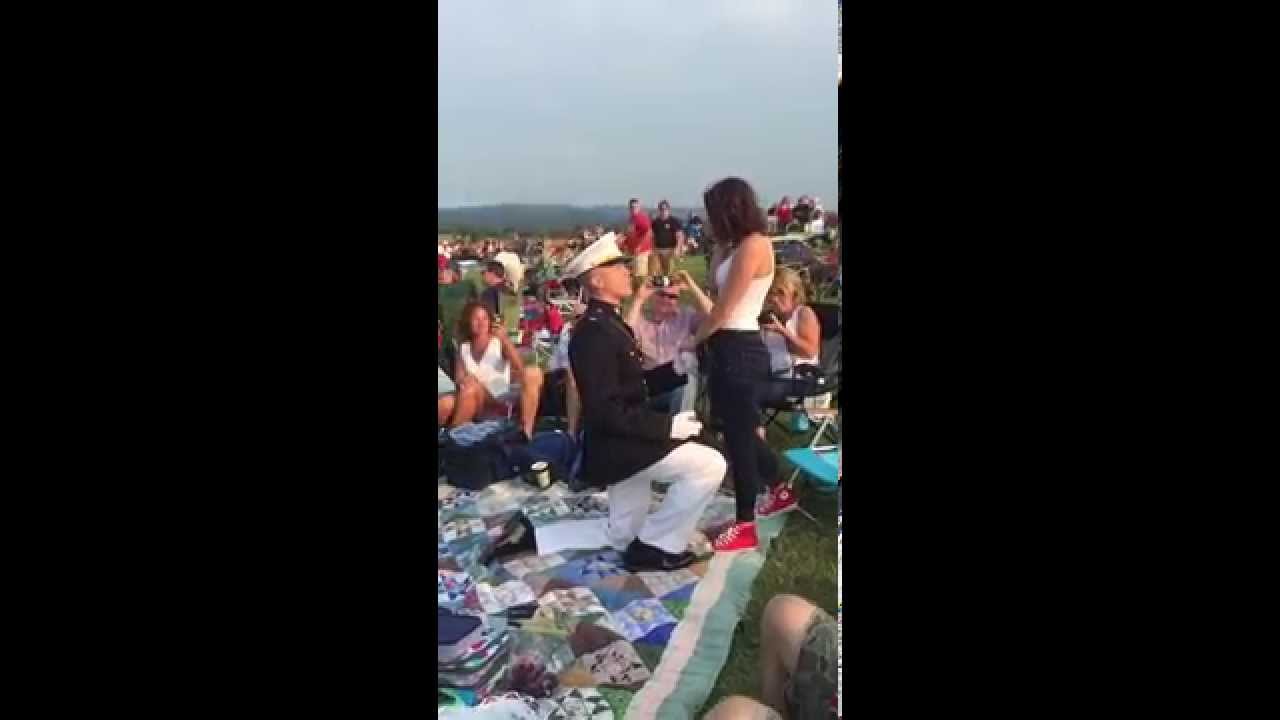 Marine Proposes at 