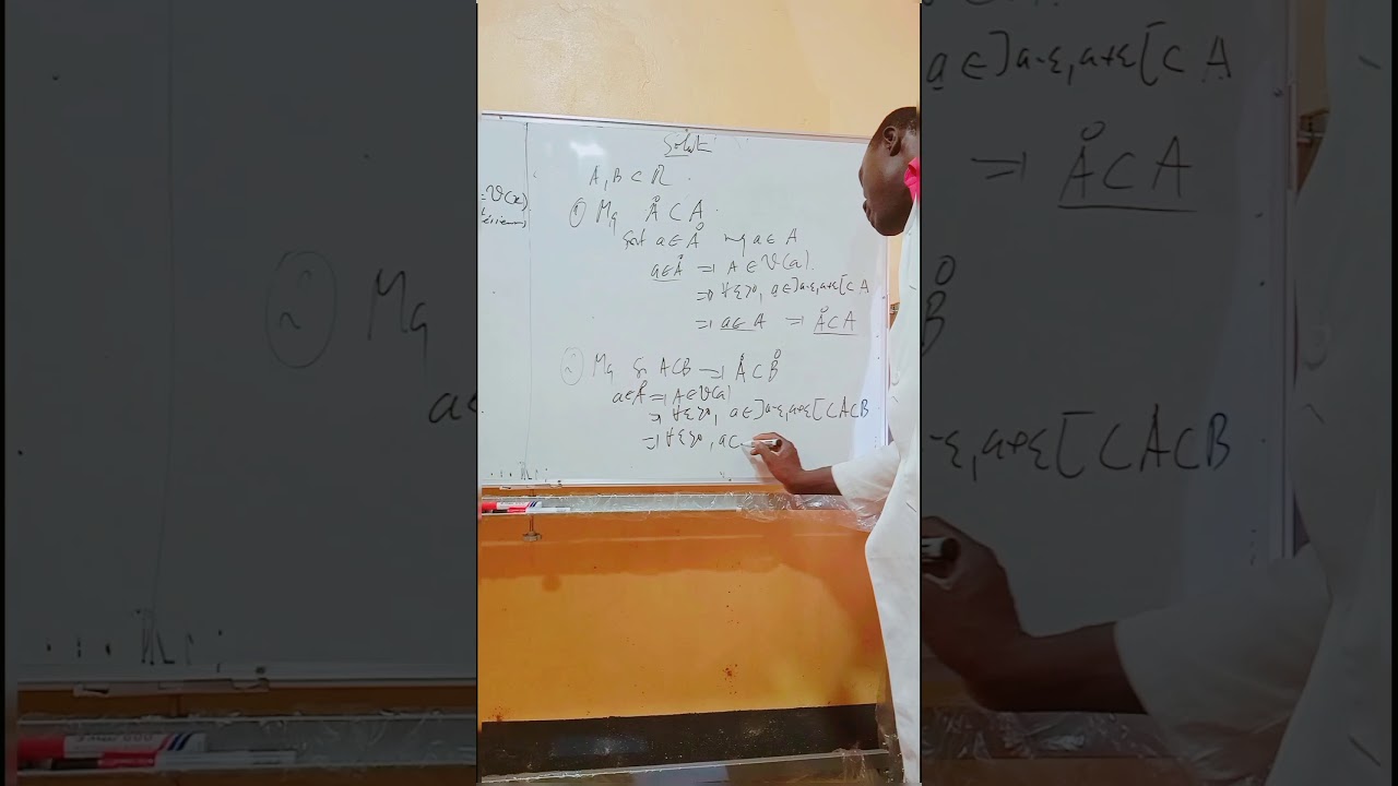 Intérieure et Adhérence d'une parties de IR.