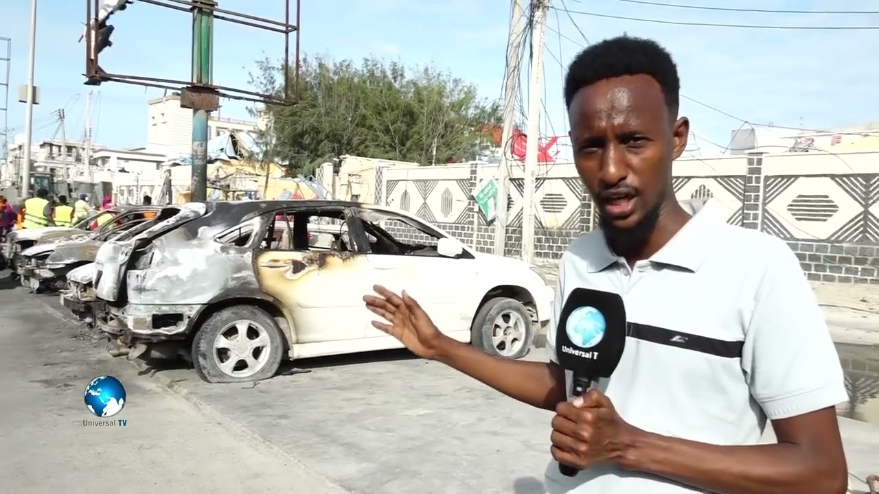 Saameynta Qaraxa iyo muuqaalo muujinaya Burbur Gaadiid farabadan iyo Dhismayaasha qaar xeebta Liido.