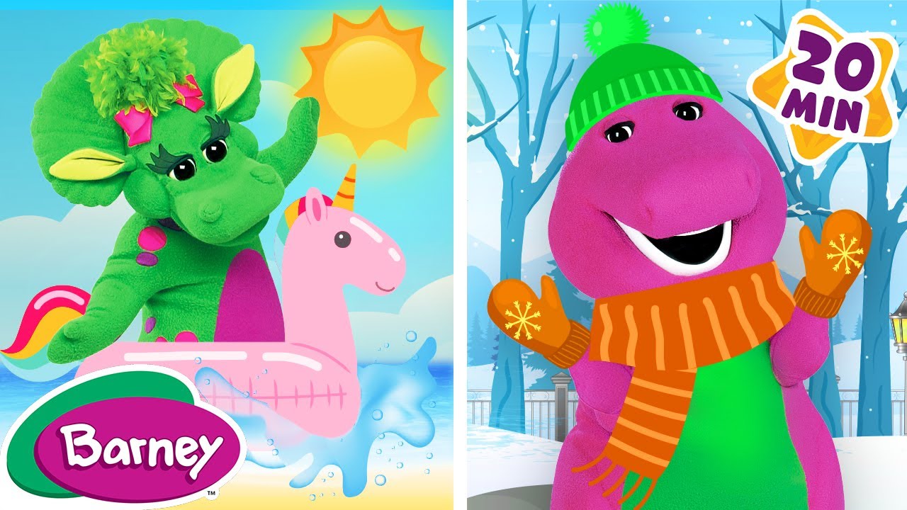 Hot and Cold Weather | Songs about Weather for Kids + More Barney Nursery Rhymes and Kids Songs