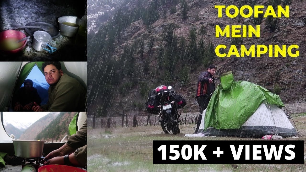 Camping in Blizzard Our Tents are flying in Harsil - Gangotri Dham | Ep-04