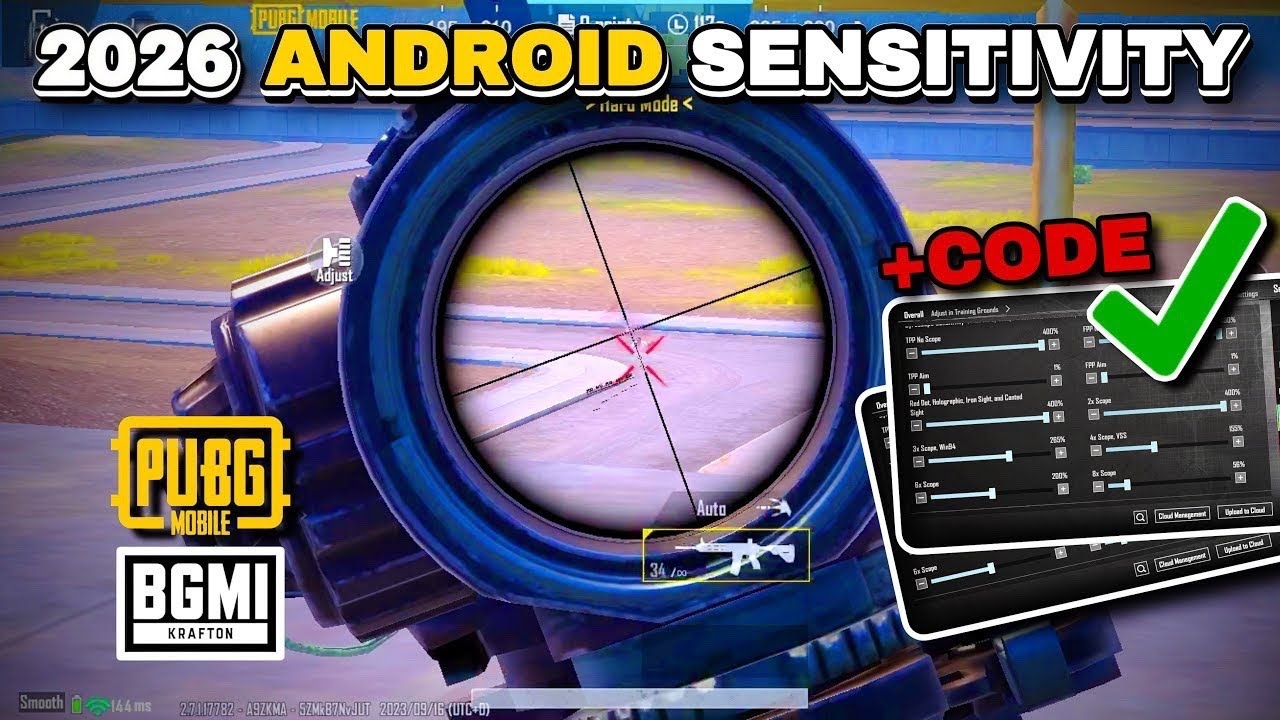 Настройки чувствительности PUBG Mobile 2026 для Android 🔥 все настройки чувствительности Samsung ...