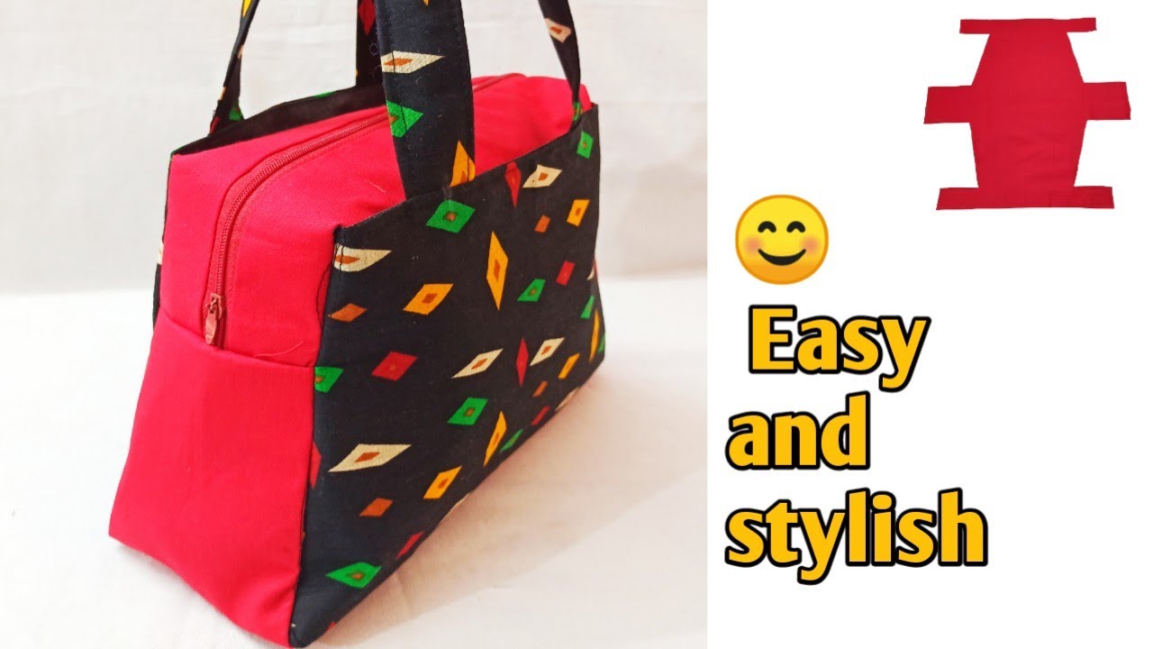 बिना फोम, मार्केट से भी सुंदर बैग को बनाना बहुत आसान है/very easy handbag/ zipper bag/ladies bag