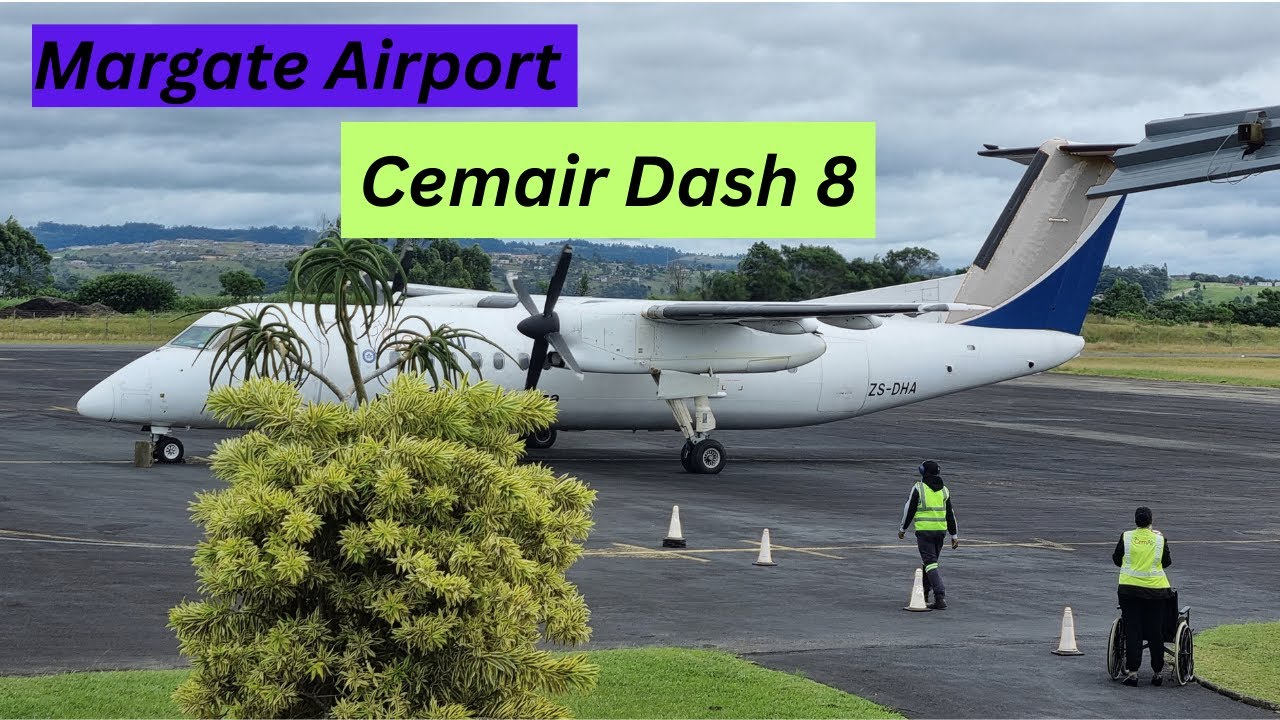 MARGATE AIRPORT - CEMAIR DASH 8 l Arrival and departure
