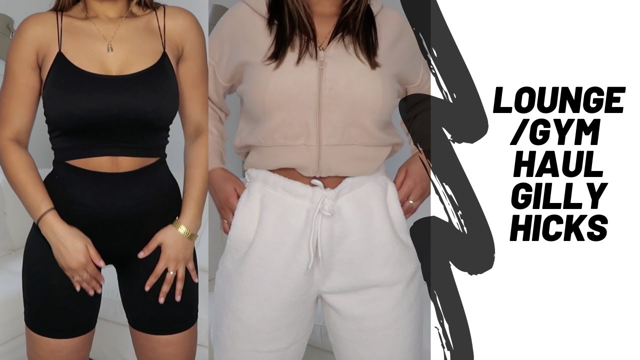 COSY WINTER LOUNGEWEAR AND GYMWEAR TRY ON CLOTHING HAUL | GILLY HICKS HOLLISTER | SARAHJOHOLDER | AD